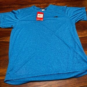 The North Face Short Sleeve Tees in Snorkel Blue & Asphalt Grey